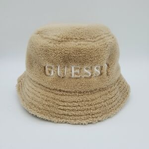 Guess Tan Fleece Bucket Hat